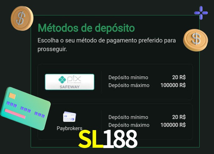 O cassino SL188 oferece uma grande variedade de métodos de pagamento